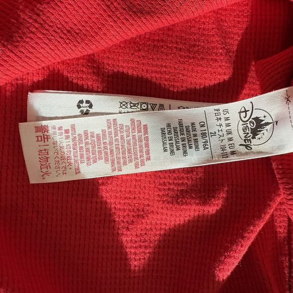 Disney Parks Christmas Long Sleeve Thermal Mickey Mouse Walt Disney World Size M - Picture 14 of 16